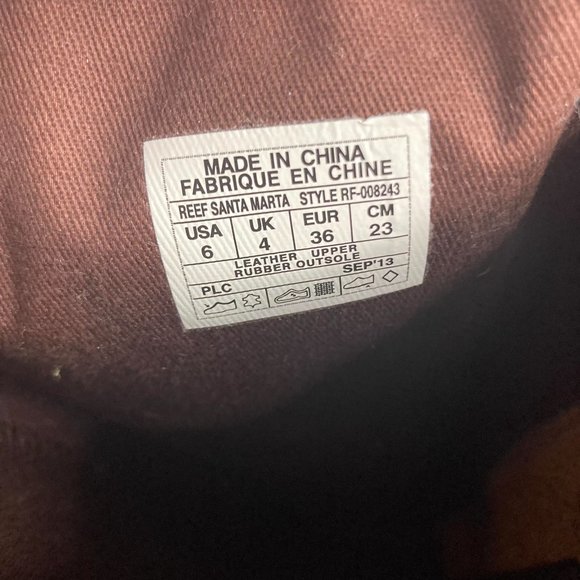 Reef Leather Fabric Knee High Boots Brown 6 - Picture 8 of 10